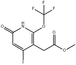 Methyl 6-hydroxy-4-iodo-2-(trifluoromethoxy)pyridine-3-acetate Structure