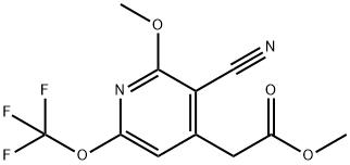 Methyl 3-cyano-2-methoxy-6-(trifluoromethoxy)pyridine-4-acetate Structure