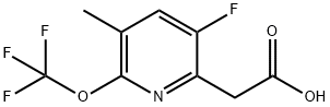 3-Fluoro-5-methyl-6-(trifluoromethoxy)pyridine-2-acetic acid Structure