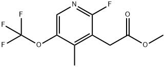 Methyl 2-fluoro-4-methyl-5-(trifluoromethoxy)pyridine-3-acetate Structure