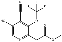 Methyl 4-cyano-5-hydroxy-3-(trifluoromethoxy)pyridine-2-acetate Structure