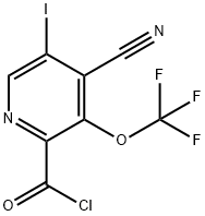 4-Cyano-5-iodo-3-(trifluoromethoxy)pyridine-2-carbonyl chloride Structure