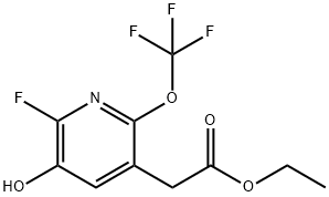 Ethyl 2-fluoro-3-hydroxy-6-(trifluoromethoxy)pyridine-5-acetate Structure