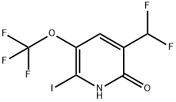 3-(Difluoromethyl)-2-hydroxy-6-iodo-5-(trifluoromethoxy)pyridine Structure