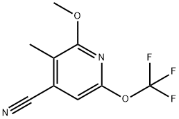 4-Cyano-2-methoxy-3-methyl-6-(trifluoromethoxy)pyridine Structure