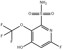 6-Fluoro-4-hydroxy-3-(trifluoromethoxy)pyridine-2-sulfonamide Structure