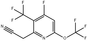 4-Fluoro-6-(trifluoromethoxy)-3-(trifluoromethyl)pyridine-2-acetonitrile Structure