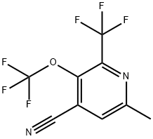 4-Cyano-6-methyl-3-(trifluoromethoxy)-2-(trifluoromethyl)pyridine Structure