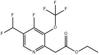 Ethyl 5-(difluoromethyl)-4-fluoro-3-(trifluoromethoxy)pyridine-2-acetate Structure