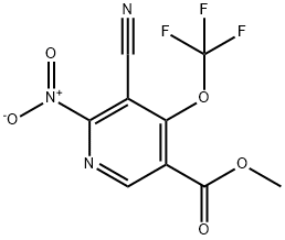 Methyl 3-cyano-2-nitro-4-(trifluoromethoxy)pyridine-5-carboxylate Structure