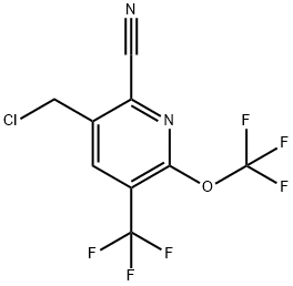 3-(Chloromethyl)-2-cyano-6-(trifluoromethoxy)-5-(trifluoromethyl)pyridine Structure