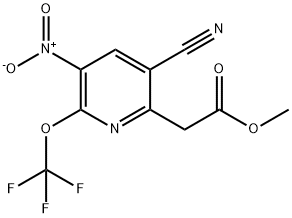 Methyl 3-cyano-5-nitro-6-(trifluoromethoxy)pyridine-2-acetate Structure