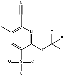 2-Cyano-3-methyl-6-(trifluoromethoxy)pyridine-5-sulfonyl chloride Structure