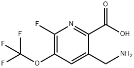 5-(Aminomethyl)-2-fluoro-3-(trifluoromethoxy)pyridine-6-carboxylic acid Structure