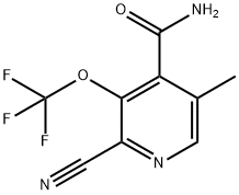 2-Cyano-5-methyl-3-(trifluoromethoxy)pyridine-4-carboxamide Structure