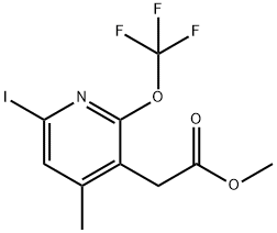 Methyl 6-iodo-4-methyl-2-(trifluoromethoxy)pyridine-3-acetate Structure