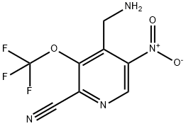 4-(Aminomethyl)-2-cyano-5-nitro-3-(trifluoromethoxy)pyridine Structure