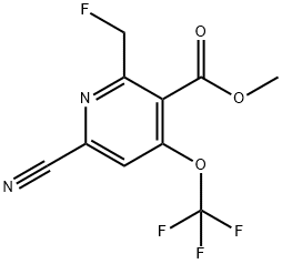 Methyl 6-cyano-2-(fluoromethyl)-4-(trifluoromethoxy)pyridine-3-carboxylate Structure