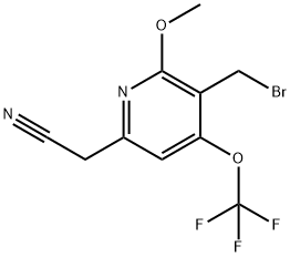 3-(Bromomethyl)-2-methoxy-4-(trifluoromethoxy)pyridine-6-acetonitrile Structure