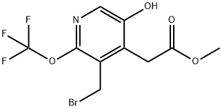 Methyl 3-(bromomethyl)-5-hydroxy-2-(trifluoromethoxy)pyridine-4-acetate Structure