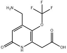 4-(Aminomethyl)-6-hydroxy-3-(trifluoromethoxy)pyridine-2-acetic acid Structure