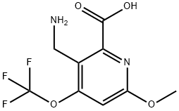 3-(Aminomethyl)-6-methoxy-4-(trifluoromethoxy)pyridine-2-carboxylic acid Structure