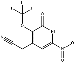 2-Hydroxy-6-nitro-3-(trifluoromethoxy)pyridine-4-acetonitrile Structure