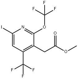 Methyl 6-iodo-2-(trifluoromethoxy)-4-(trifluoromethyl)pyridine-3-acetate Structure