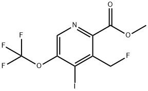 Methyl 3-(fluoromethyl)-4-iodo-5-(trifluoromethoxy)pyridine-2-carboxylate Structure