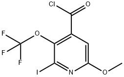 2-Iodo-6-methoxy-3-(trifluoromethoxy)pyridine-4-carbonyl chloride Structure