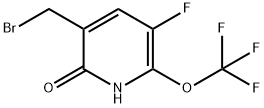 3-(Bromomethyl)-5-fluoro-2-hydroxy-6-(trifluoromethoxy)pyridine Structure