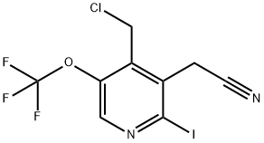 4-(Chloromethyl)-2-iodo-5-(trifluoromethoxy)pyridine-3-acetonitrile Structure