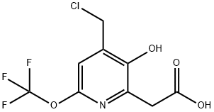 4-(Chloromethyl)-3-hydroxy-6-(trifluoromethoxy)pyridine-2-acetic acid Structure