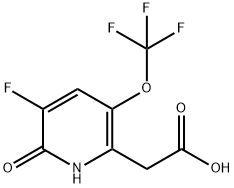 3-Fluoro-2-hydroxy-5-(trifluoromethoxy)pyridine-6-acetic acid Structure