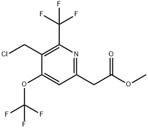 Methyl 3-(chloromethyl)-4-(trifluoromethoxy)-2-(trifluoromethyl)pyridine-6-acetate Structure