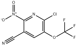 2-Chloro-5-cyano-6-nitro-3-(trifluoromethoxy)pyridine Structure