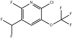 2-Chloro-5-(difluoromethyl)-6-fluoro-3-(trifluoromethoxy)pyridine Structure