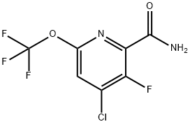 4-Chloro-3-fluoro-6-(trifluoromethoxy)pyridine-2-carboxamide Structure