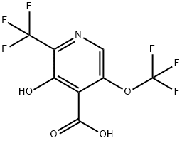 3-Hydroxy-5-(trifluoromethoxy)-2-(trifluoromethyl)pyridine-4-carboxylic acid Structure