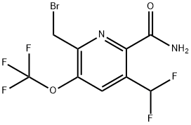 2-(Bromomethyl)-5-(difluoromethyl)-3-(trifluoromethoxy)pyridine-6-carboxamide Structure