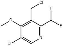 5-Chloro-3-(chloromethyl)-2-(difluoromethyl)-4-methoxypyridine Structure