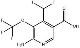 2-Amino-4-(difluoromethyl)-3-(trifluoromethoxy)pyridine-5-carboxylic acid Structure