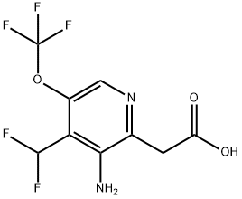 3-Amino-4-(difluoromethyl)-5-(trifluoromethoxy)pyridine-2-acetic acid Structure