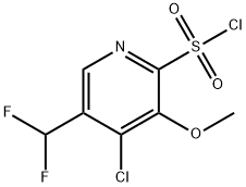 4-Chloro-5-(difluoromethyl)-3-methoxypyridine-2-sulfonyl chloride Structure