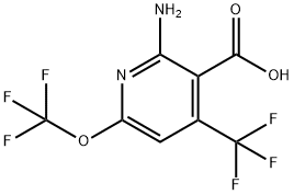 2-Amino-6-(trifluoromethoxy)-4-(trifluoromethyl)pyridine-3-carboxylic acid Structure