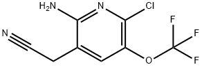 2-Amino-6-chloro-5-(trifluoromethoxy)pyridine-3-acetonitrile Structure