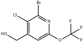 2-Bromo-3-chloro-6-(trifluoromethoxy)pyridine-4-methanol Structure