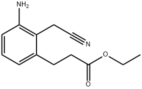 Ethyl 3-(3-amino-2-(cyanomethyl)phenyl)propanoate Structure