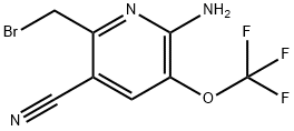 2-Amino-6-(bromomethyl)-5-cyano-3-(trifluoromethoxy)pyridine Structure