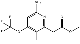 Methyl 6-amino-3-iodo-4-(trifluoromethoxy)pyridine-2-acetate Structure